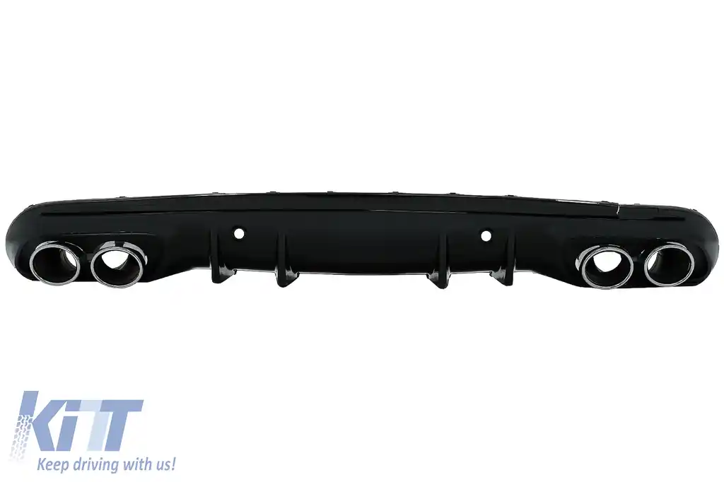 Difuzor cu ornamente evacuare compatibil cu Mercedes C-Class W205 S205 (2014-2020) C43 Design pentru bara Sport Line