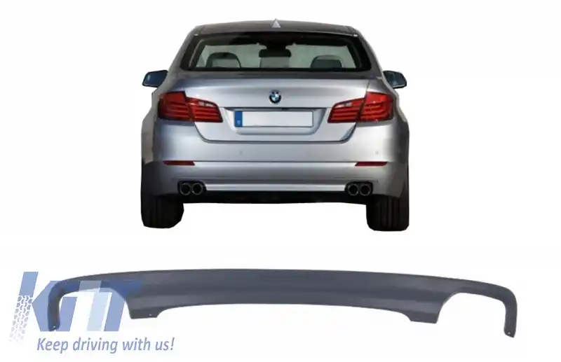 Difuzor de aer cu evacuare dubla compatibil cu BMW Seria 5 F10 F11 (2011-2017) 550I Design