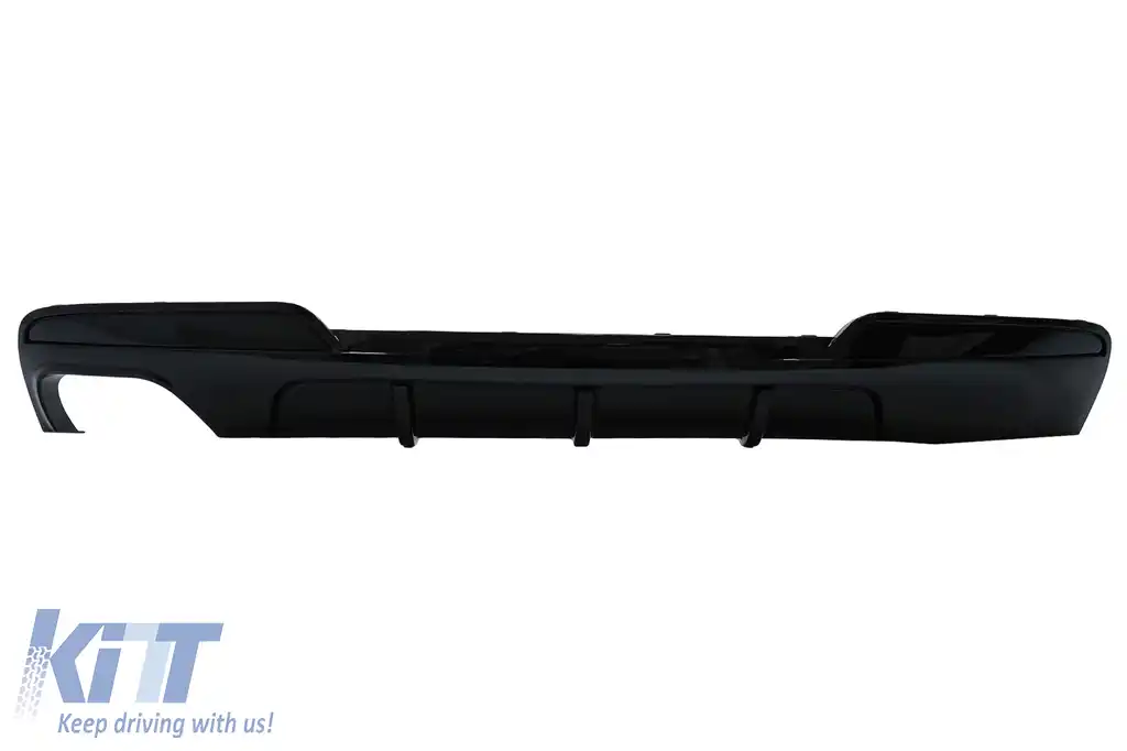 Difuzor de aer cu evacuare dubla stanga compatibil cu BMW Seria 5 F10 F11 (2011-2017) M-Performance Design Negru Lucios