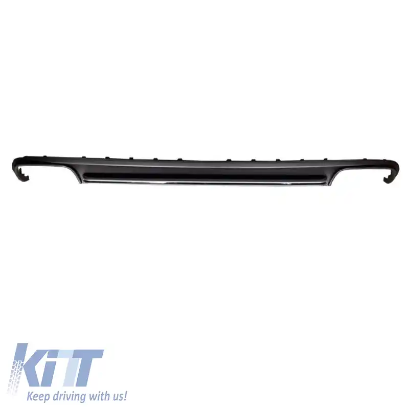 Difuzor de bara spate potrivit pentru Audi A4 B8 12-15 Facelift Sedan/Avant S4 Look din plastic ABS 1buc-image-6298969