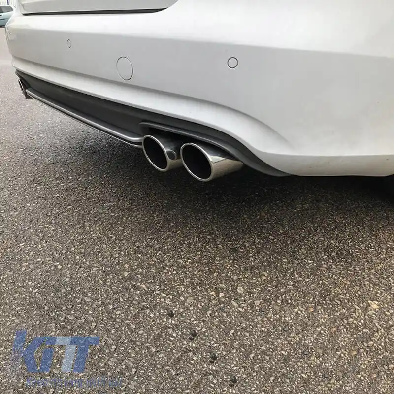Difuzor de bara spate potrivit pentru Audi A4 B8 12-15 Facelift Sedan/Avant S4 Look din plastic ABS 1buc-image-6298973