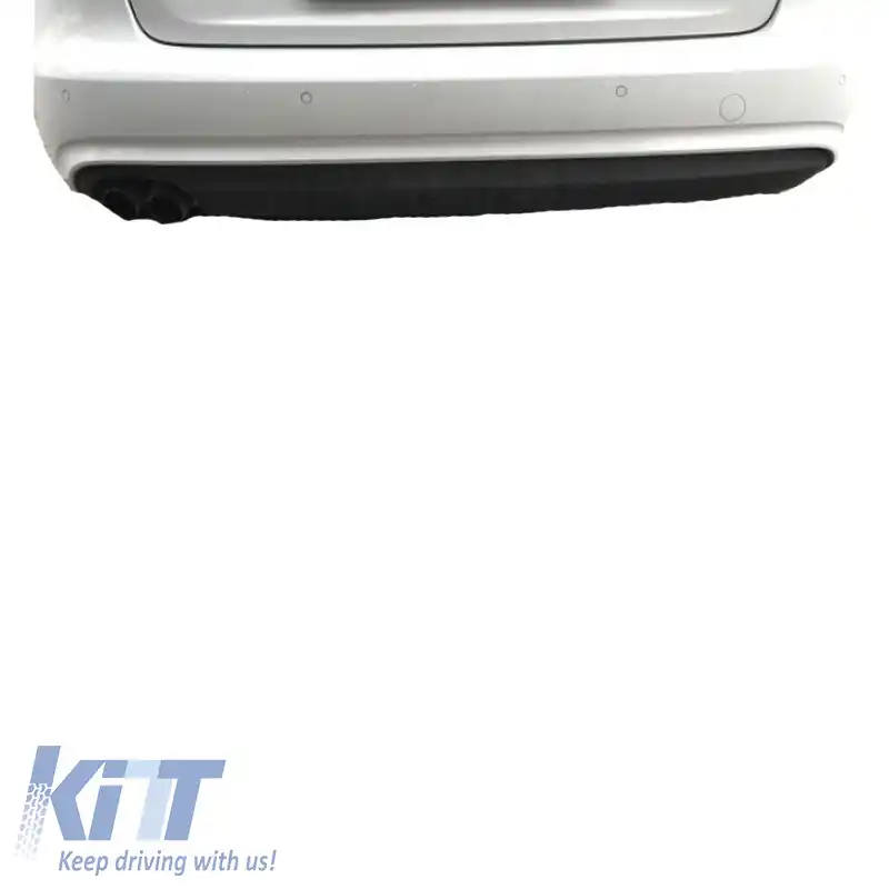 Difuzor de bara spate potrivit pentru Audi A4 B8 12-15 Facelift Sedan/Avant S4 Look din plastic ABS 1buc-image-6298975