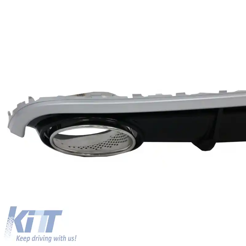 Difuzor de bara spate potrivit pentru Audi A7 4G 10-14 RS7 Look Bara Standard cu ieșiri de evacuare din plastic ABS-image-6314123