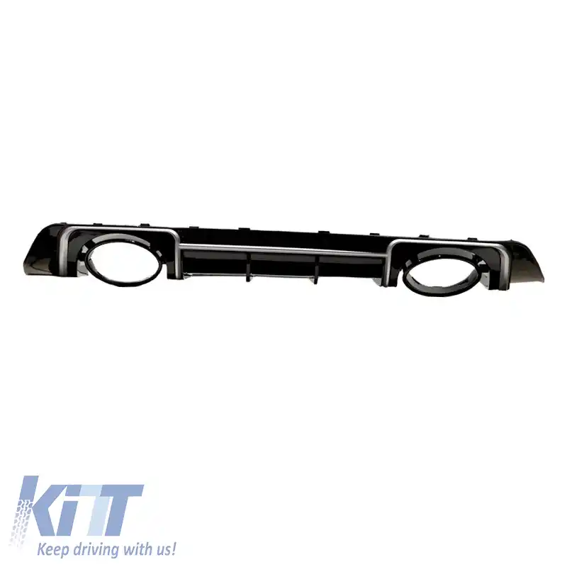 Difuzor de bara spate potrivit pentru Audi TT 8S 14+ TTRS Look cu ieșiri de evacuare din plastic ABS-image-6299213