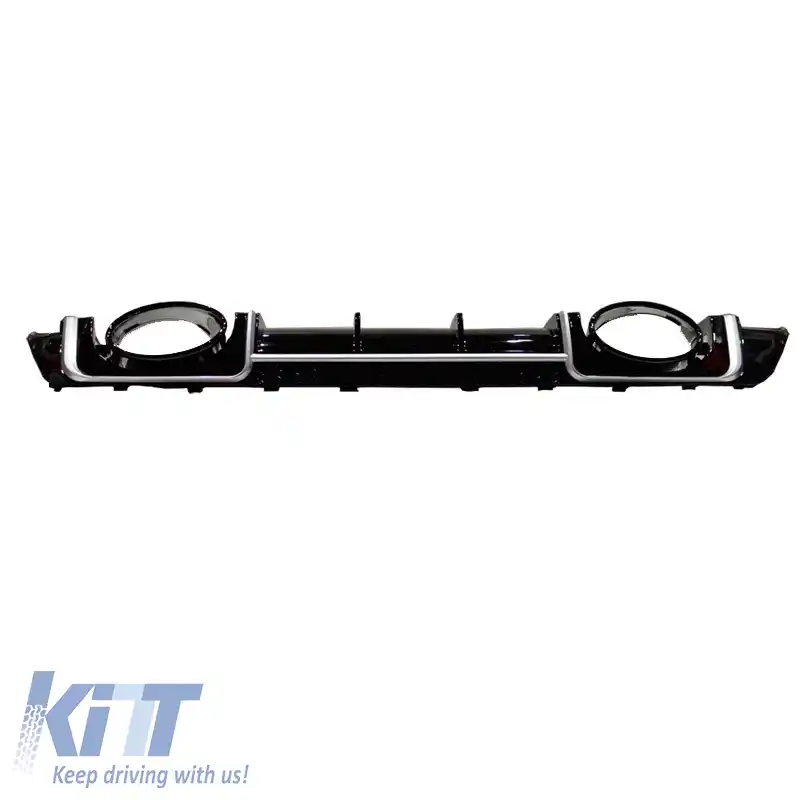 Difuzor de bara spate potrivit pentru Audi TT 8S 14+ TTRS Look cu ieșiri de evacuare din plastic ABS-image-6299215