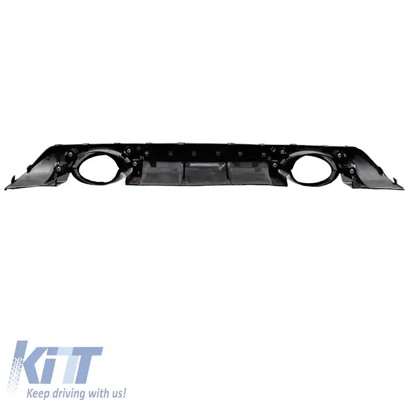 Difuzor de bara spate potrivit pentru Audi TT 8S 14+ TTRS Look cu ieșiri de evacuare din plastic ABS-image-6299216