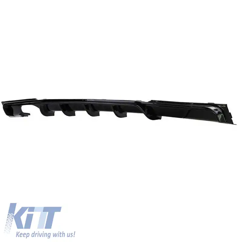 Difuzor de bara spate potrivit pentru BMW 3 F30/F31 11-19 M-Packet Gloss Black cu 1 ieșire dublă de evacuare stânga din plastic ABS 1buc.-image-6322528