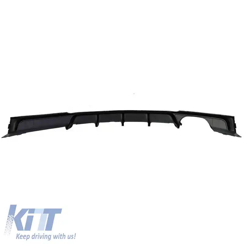 Difuzor de bara spate potrivit pentru BMW 3 F30/F31 11-19 M-Packet Gloss Black cu 1 ieșire dublă de evacuare stânga din plastic ABS 1buc.-image-6322532