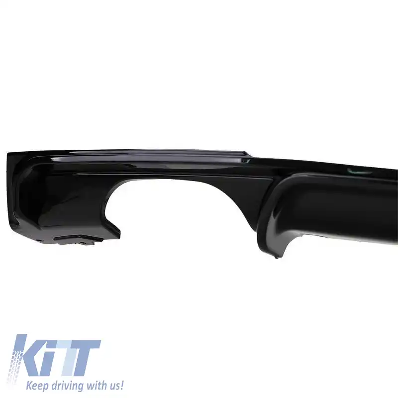 Difuzor de bara spate potrivit pentru BMW 3 F30/F31 11-19 M-Packet Gloss Black cu 1 ieșire dublă de eșapament stânga din plastic ABS 1 buc.-image-6322985