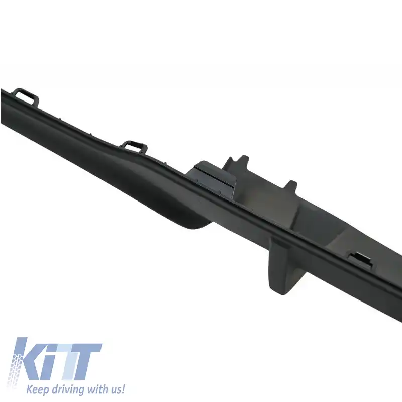 Difuzor de bara spate potrivit pentru Mercedes-Benz C-Class W204 11-14 Facelift A Design C63 Look cu 2 evacuări duble dreapta și stânga din plastic ABS 1buc.-image-6299290