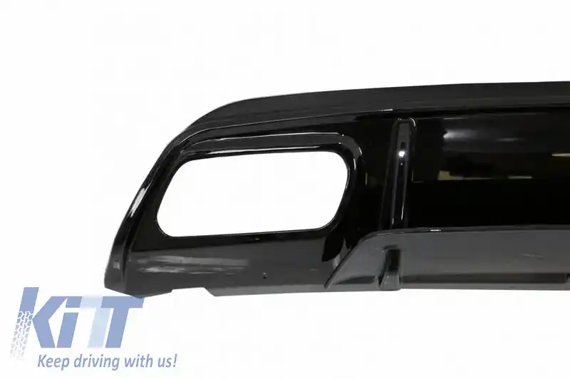 Difuzor de bara spate potrivit pentru Mercedes-Benz A-Class W176 12-18 A45 A Design Look din plastic ABS 1buc-image-6324106
