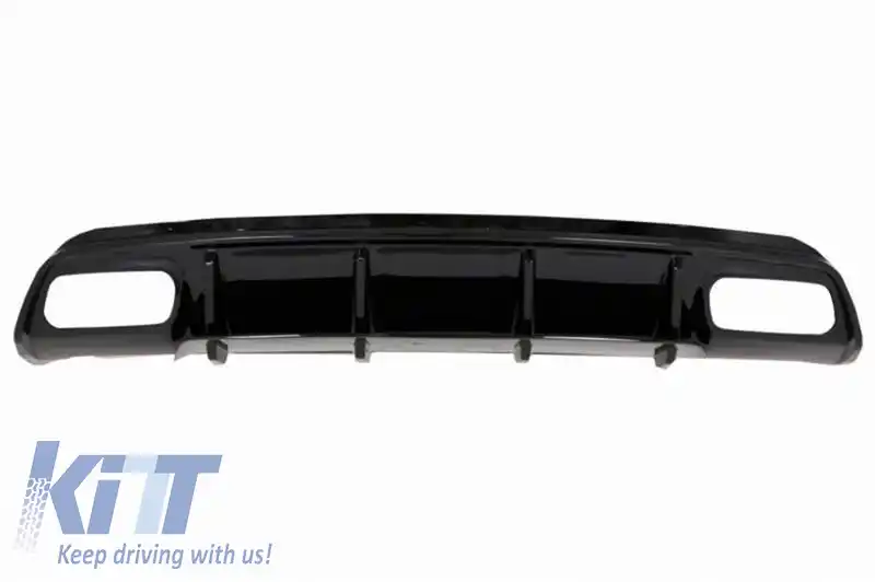Difuzor de bara spate potrivit pentru Mercedes-Benz A-Class W176 12-18 A45 A Design Look din plastic ABS 1buc-image-6324107