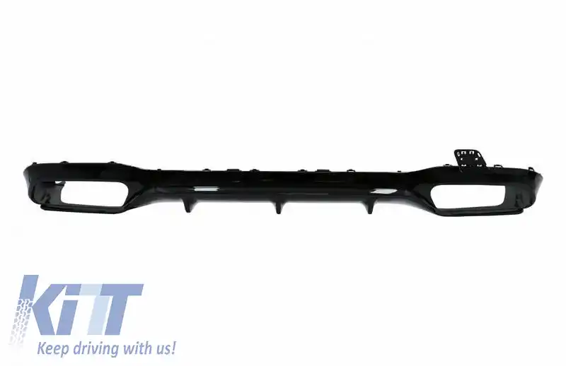 Difuzor de bara spate potrivit pentru Mercedes-Benz E-Class W213 16-19 cu bara A Design Line neagră A Design 63 Look cu ieșiri de evacuare negre-image-6324692