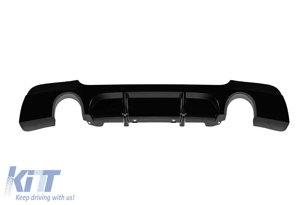 Difuzor de tip M Performance Design Design potrivit pentru bara de protecție M Technik din spate pe BMW Seria 3 E92 coupe 2007-2013, E93 cabrio 2007-2014 -o--o-, lac negru