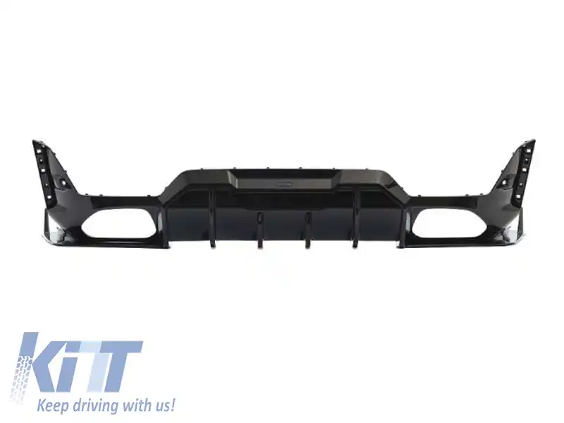 Difuzor de tuning potrivit pentru bara M din spate a BMW Seria 3 G20, G21 după 2019, lac negru, -O--O-