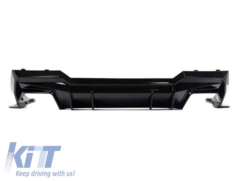 Difuzor de tuning potrivit pentru bara M din spate a BMW Seria 4 G22 coupe după 2020, lac negru