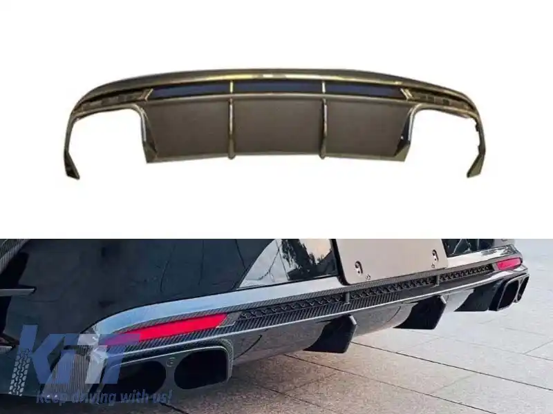 Difuzor din carbon tip BRBS potrivit pentru bara din spate S63 a Mercedes S-Class Coupe C217 2017-2020