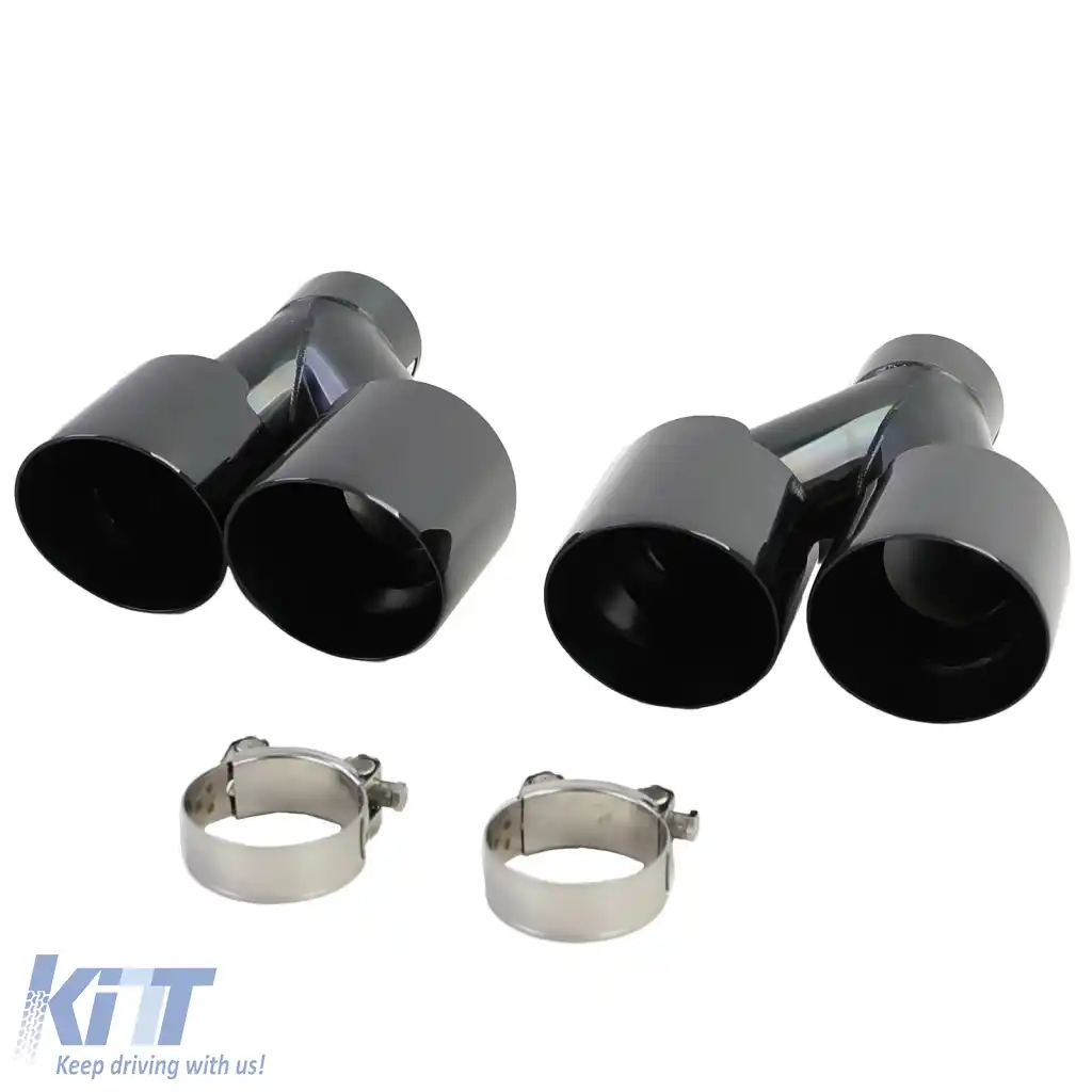 Difuzor + țeavă de eșapament duală dreapta stânga neagră, potrivit pentru BMW Seria 3 G20 G21 318 320-image-6277931
