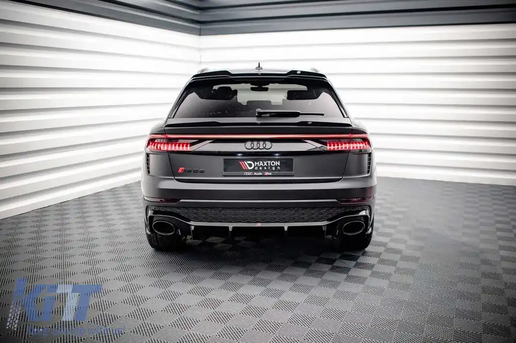 Difuzor Maxton Design potrivit pentru bara din spate a Audi RSQ8 MK1 după 2019, lac negru-image-6235898