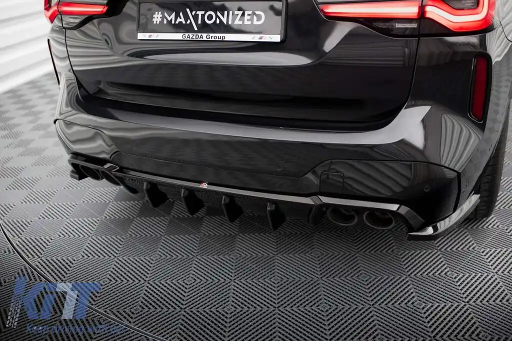 Difuzor Maxton Design potrivit pentru bara M din spate a BMW X3 F97 după 2021 -oo--oo-, lac negru-image-6236343