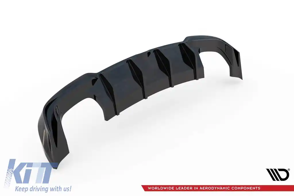Difuzor Maxton Design potrivit pentru bara spate S3 la Audi A3 8V sedan 2016-2020, lac negru-image-6140443