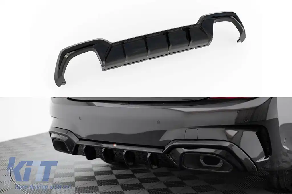 Difuzor Maxton Design potrivit pentru bara spate a BMW Seria 3 G20 sedan/G21 break 2018-2022, lac negru