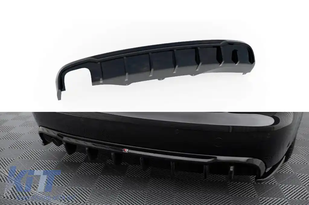 Difuzor Maxton Design potrivit pentru bara spate standard a Audi A4 B8 sedan, break 2007-2011, lac negru