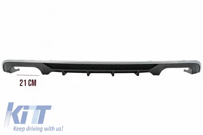 Difuzor pentru bara spate potrivit pentru Audi A3 8V Facelift 16-20 Sedan / Cabrio S3 Look Bara Standard din Plastic ABS 1buc-image-6329313