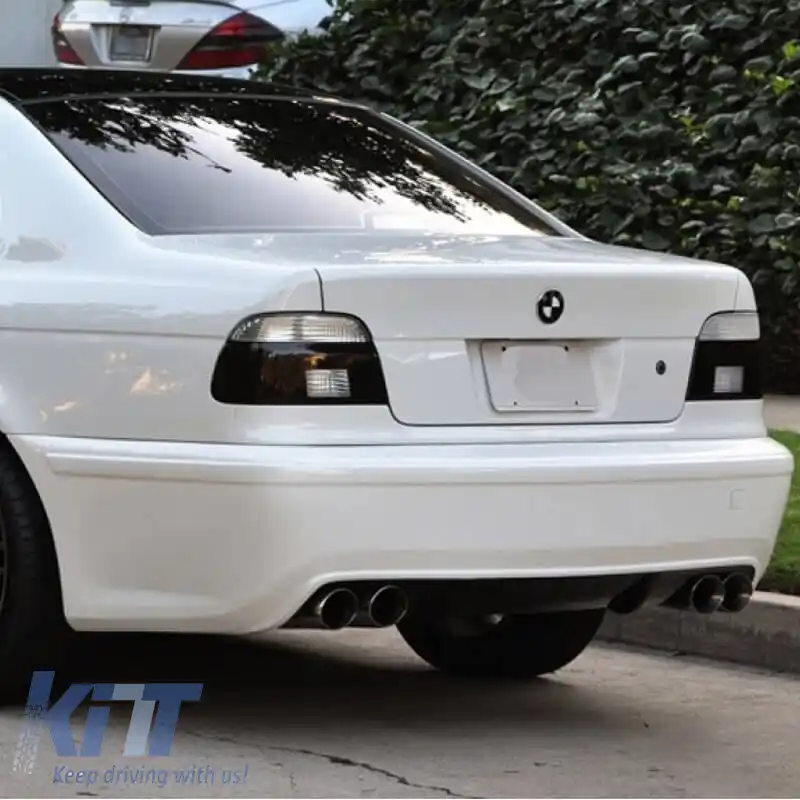 Difuzor pentru bara spate potrivit pentru BMW 5 E39 95-03 M5 cu 2 ieșiri de evacuare duble stânga și dreapta din plastic ABS 1buc.-image-6299236