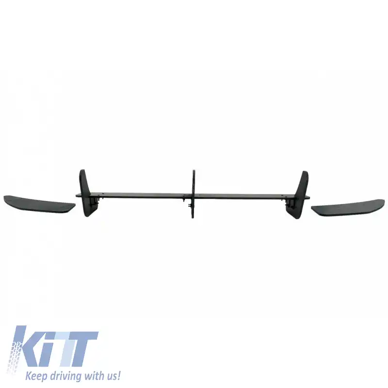 Difuzor pentru bara spate potrivit pentru VW Golf VII (7) 12-17 R Version Mat Black 3 Bare & 2 Splittere Laterale Din Plastic 3pc-image-6299261