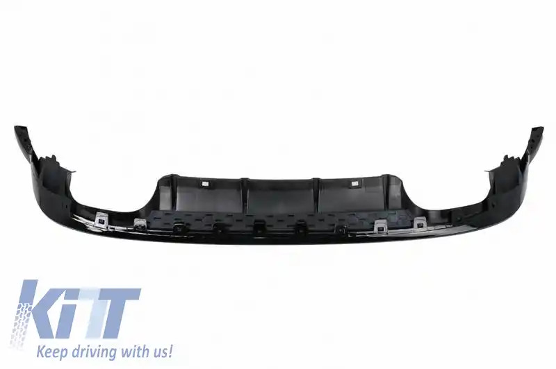 Difuzor pentru bara spate potrivit pentru VW Golf VII (7.5) 17-20 Facelift R-Look Negru Lucios-image-6316503