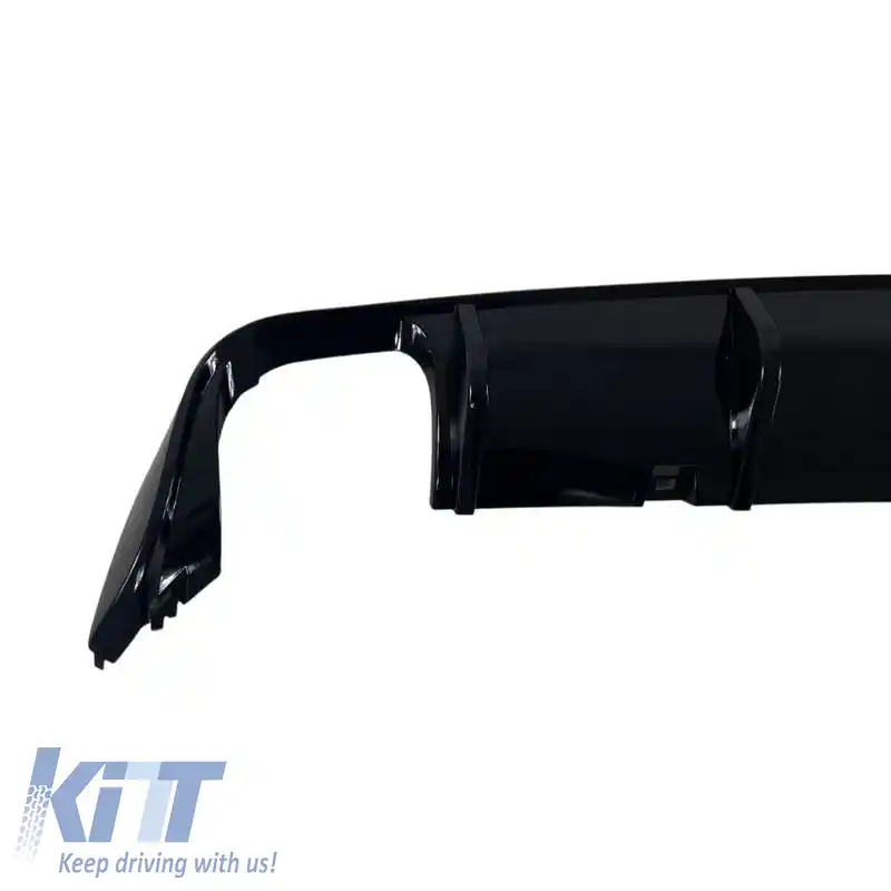 Difuzor pentru bara spate potrivit pentru VW Golf VIII (8) 2019+ R-Look pentru bara Life Style & Impression Negru lucios din plastic ABS-image-6325079