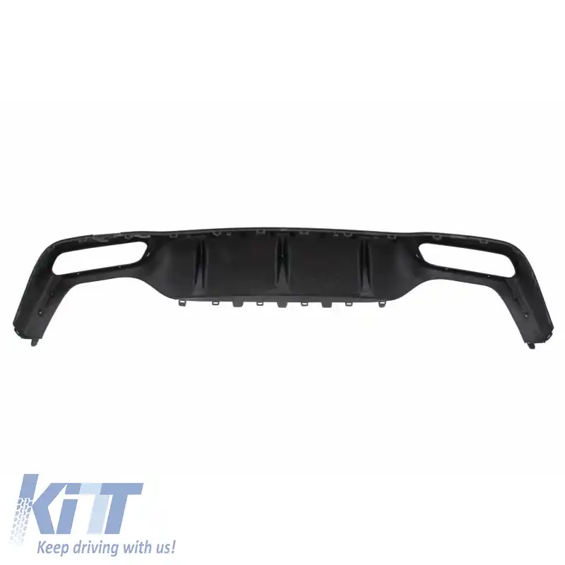 Difuzor pentru bara spate potrivit pentru Mercedes-Benz E-Class W213 16-19 Bara de design A Negru/Chrome Fabricat din plastic ABS 1buc-image-6294987