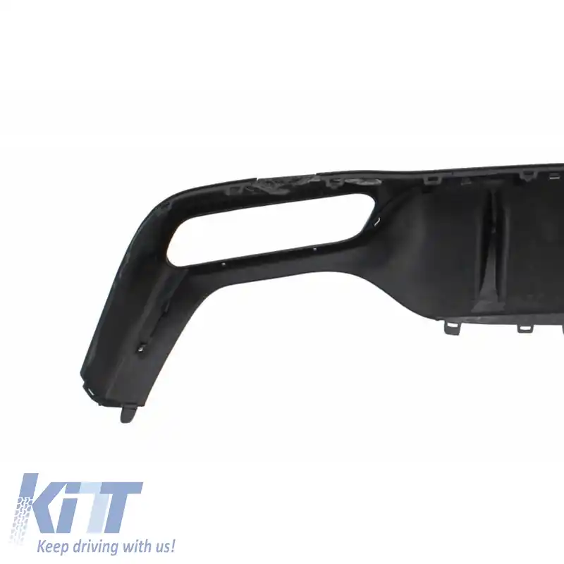 Difuzor pentru bara spate potrivit pentru Mercedes-Benz E-Class W213 16-19 Bara de design A Negru/Chrome Fabricat din plastic ABS 1buc-image-6294988
