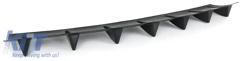 Difuzor posterior universal pentru bara de protecție cu 7 aripioare, negru lucios-image-6206265