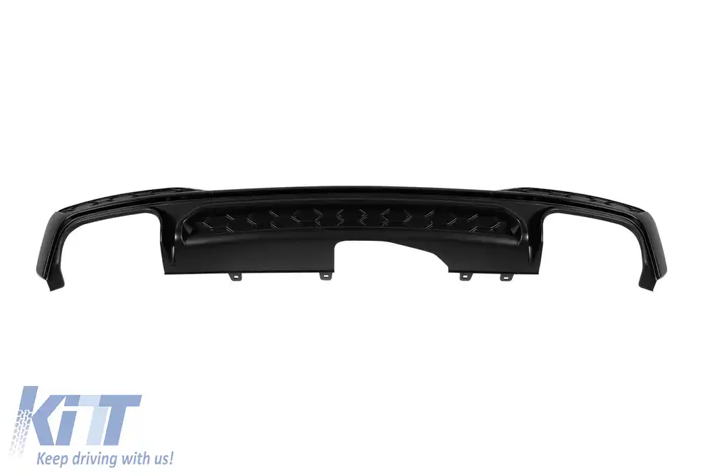 Difuzor S-Style cu ieșiri de evacuare negre, potrivit pentru bara spate Audi A7 Sportback S line 2019–2024-image-6139201