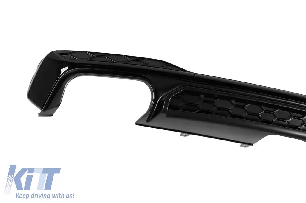 Difuzor S-Style cu ieșiri de evacuare negre, potrivit pentru bara spate Audi A7 Sportback S line 2019–2024-image-6139202
