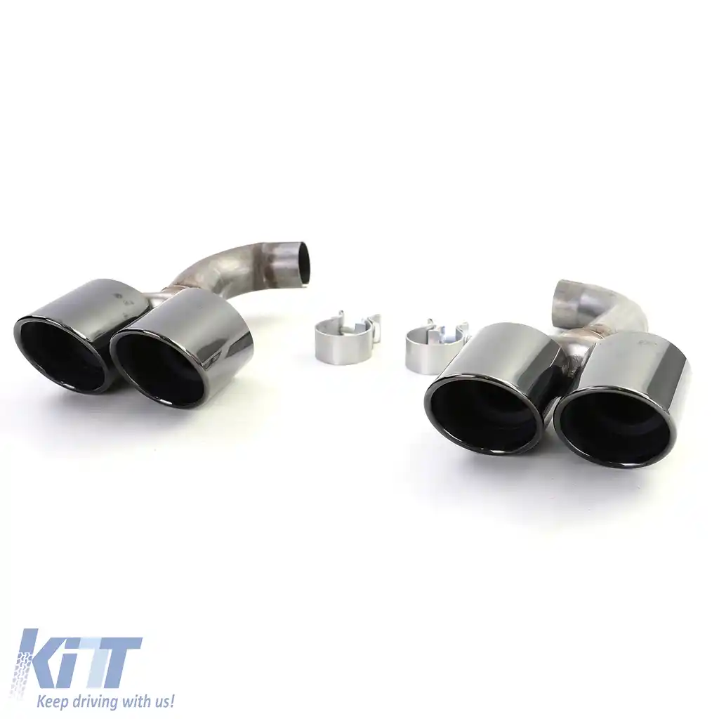 Difuzor Spate Conversie Performanță + Țevi de Evacuare Negre potrivit pentru BMW X4 G02 18-21-image-6192512