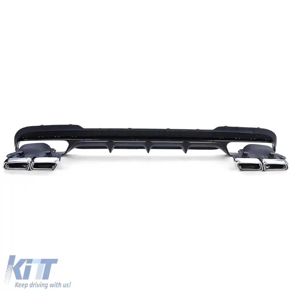 Difuzor spate cu tevi de eșapament cromate, potrivit pentru Mercedes E-Class W212 13-16 cu linia de design A-image-6196530