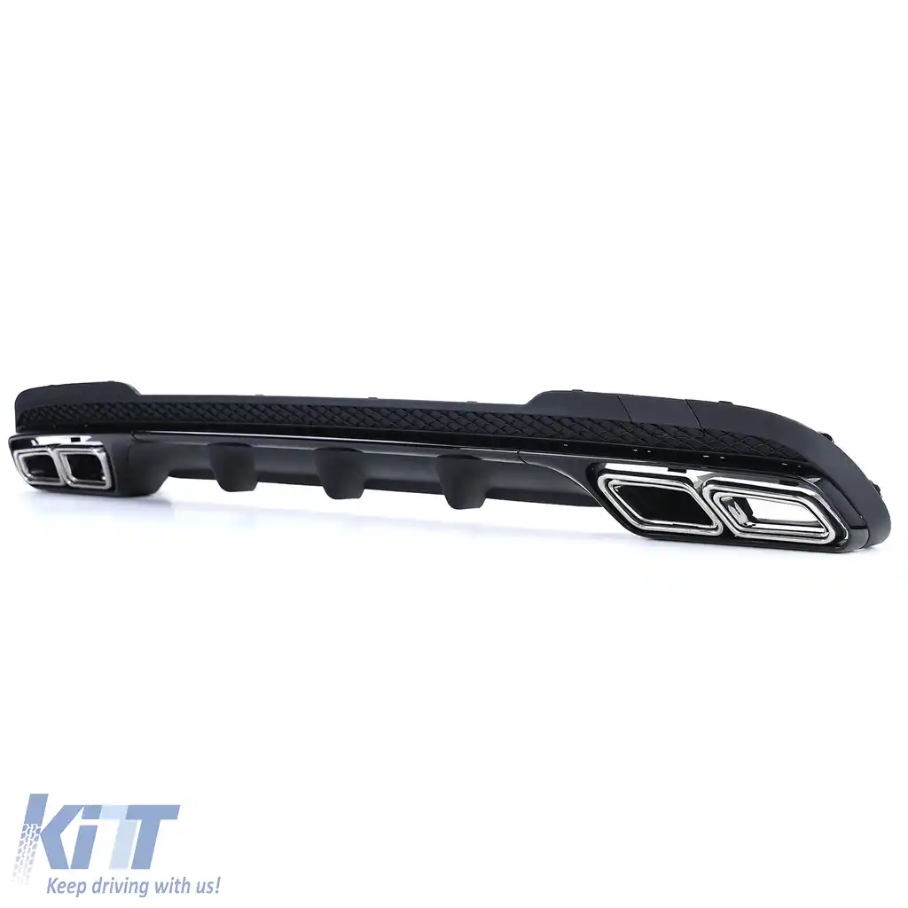 Difuzor spate cu tevi de eșapament cromate, potrivit pentru Mercedes E-Class W212 13-16 cu linia de design A-image-6196531