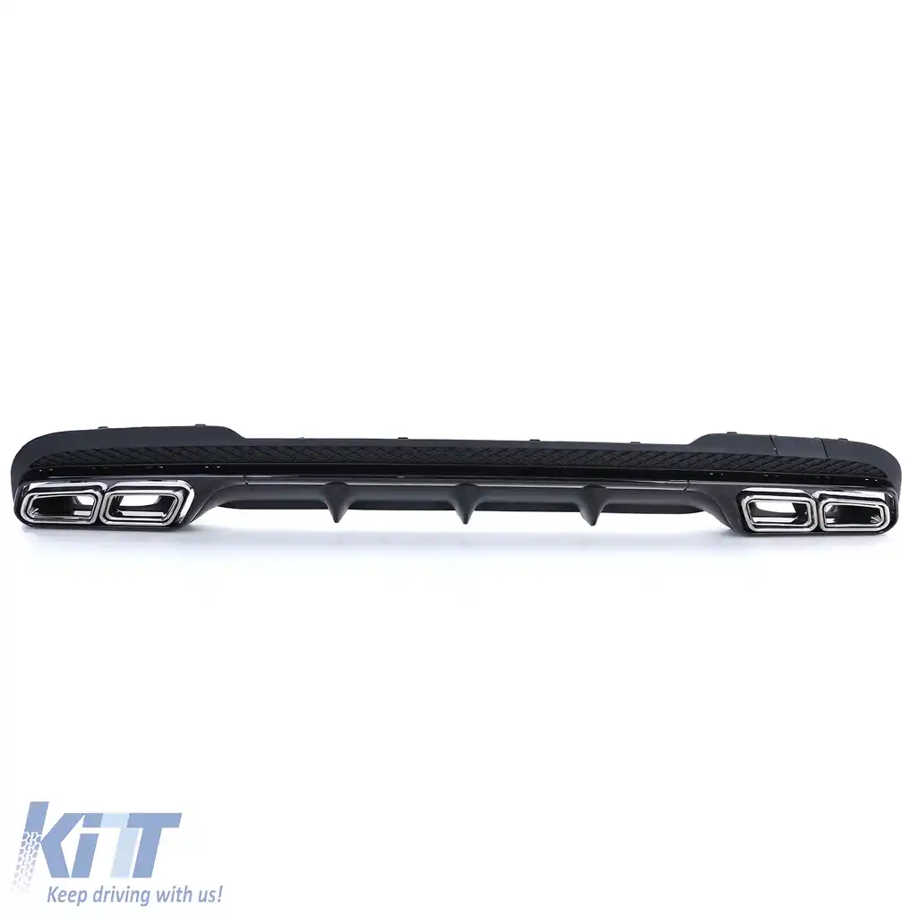 Difuzor spate cu tevi de eșapament cromate, potrivit pentru Mercedes E-Class W212 13-16 cu linia de design A-image-6196533