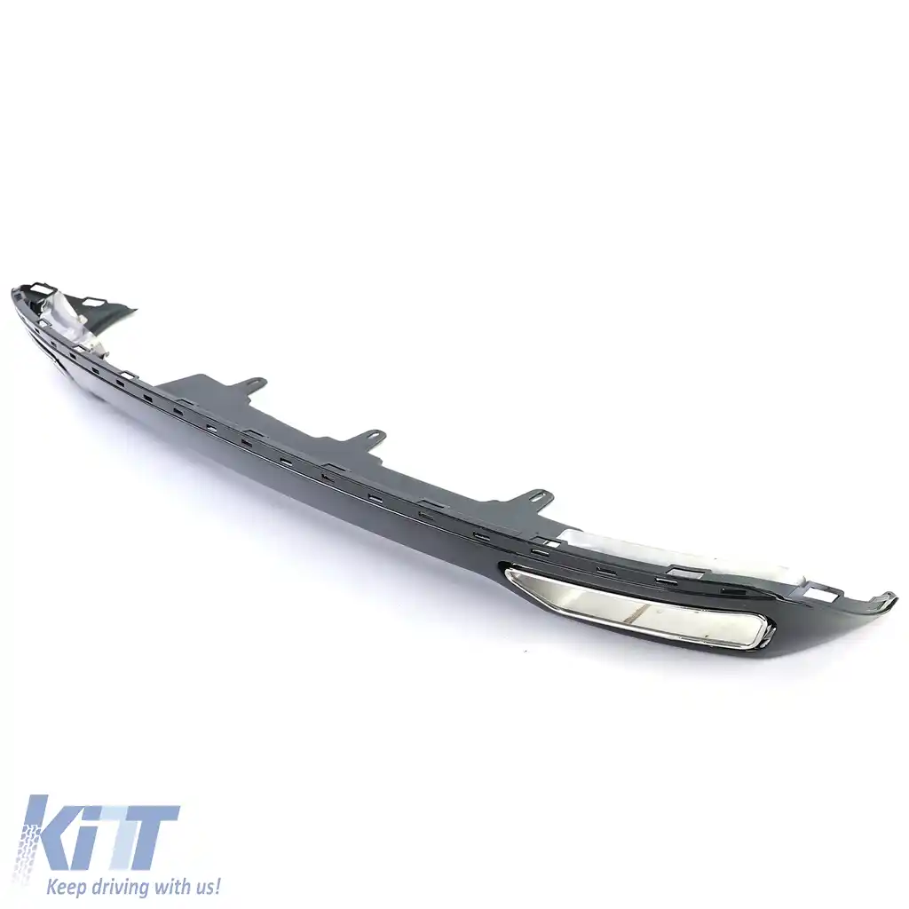 Difuzor spate + țevi de eșapament look W12 potrivit pentru Audi A6 C7 4G 10-14 2.8 3.0 fără S-Line-image-6192445