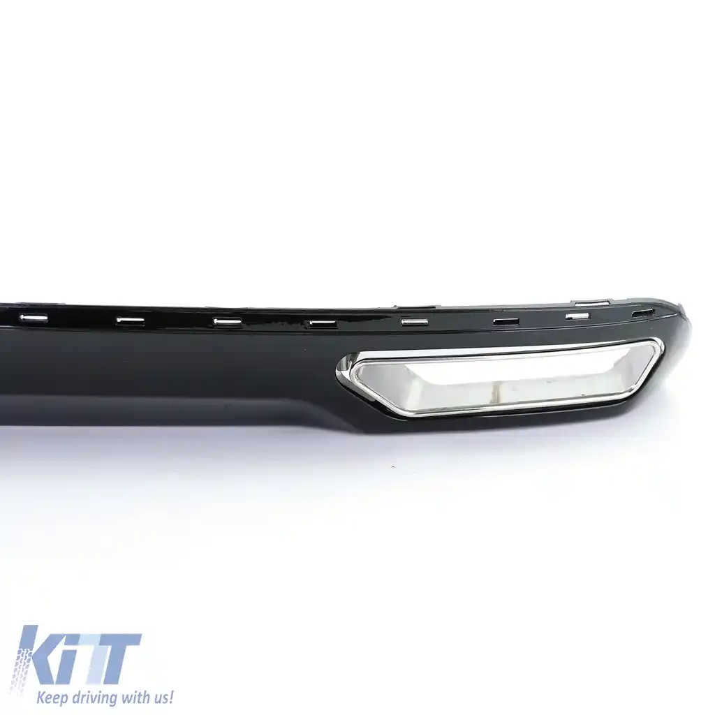Difuzor spate + țevi de eșapament look W12 potrivit pentru Audi A6 C7 4G 10-14 2.8 3.0 fără S-Line-image-6192446