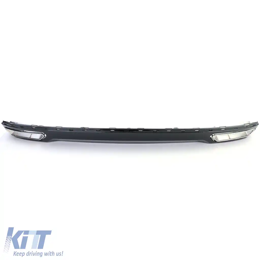 Difuzor spate + țevi de eșapament look W12 potrivit pentru Audi A6 C7 4G 10-14 2.8 3.0 fără S-Line-image-6192447
