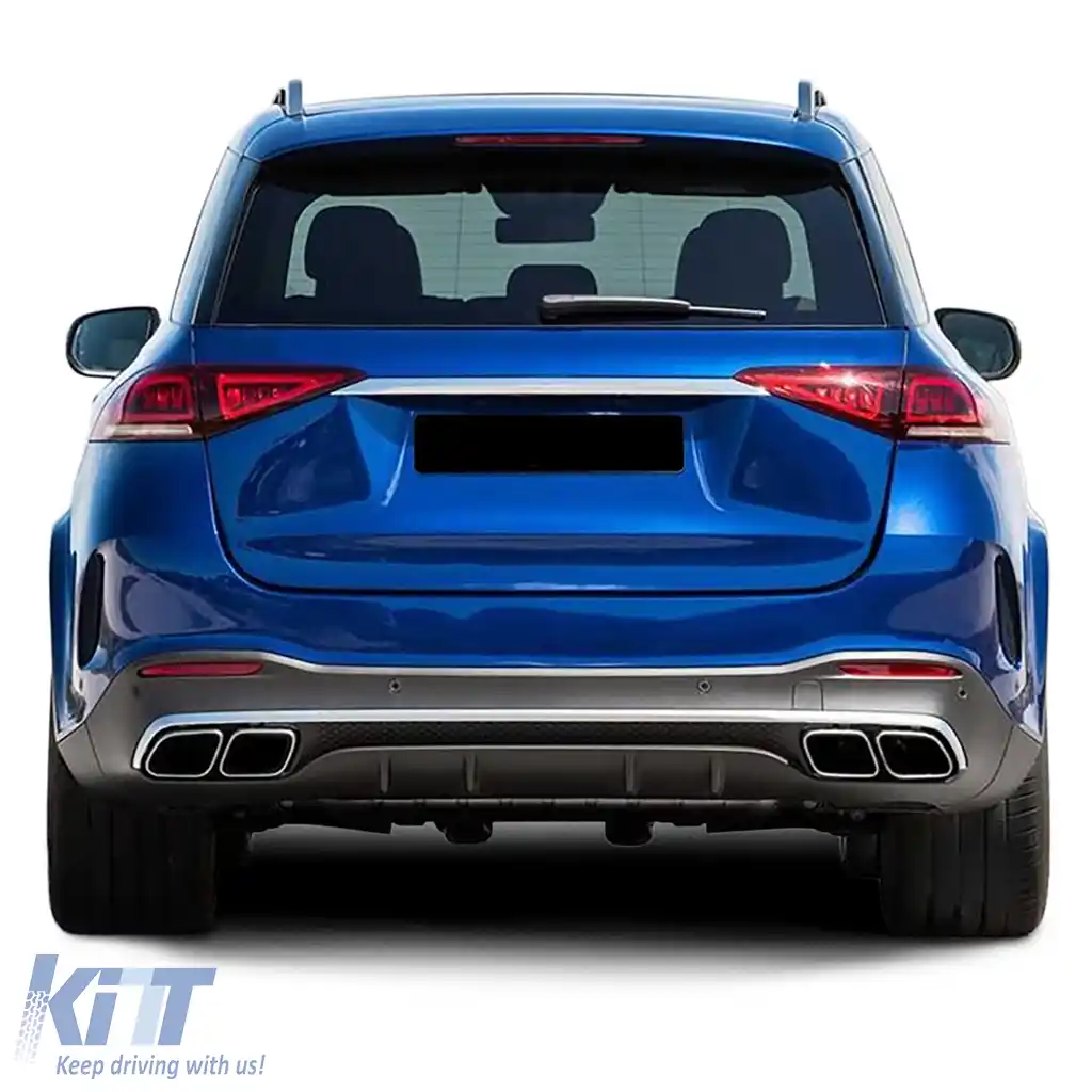Difuzor spate + țevi de eșapament negre potrivit pentru Mercedes GLE W167 GLS X167 A Design-Line-image-6208767