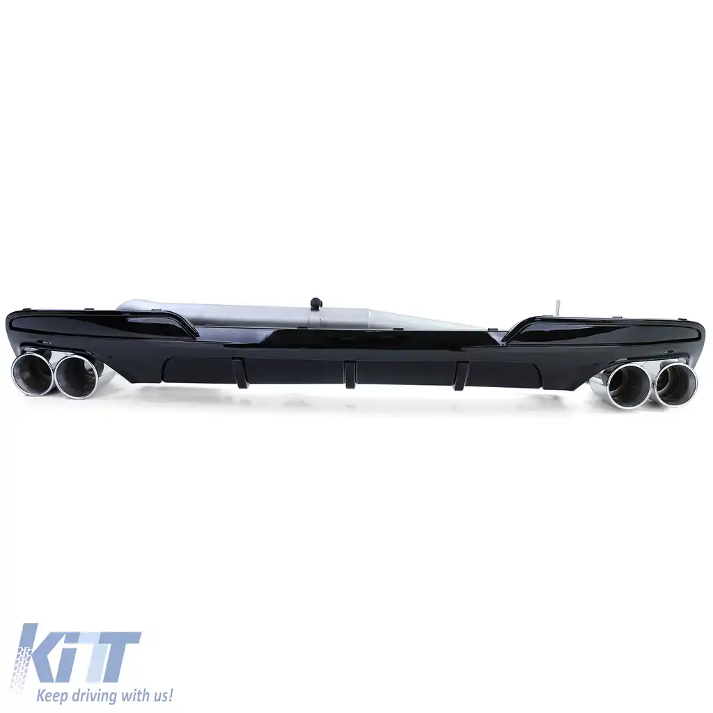 Difuzor spate lucios + conversie țeavă de eșapament duplex potrivit pentru BMW F10 F11 520 525 528 530-image-6200484