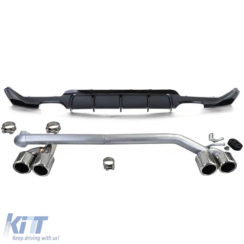 Difuzor spate lucios + țeavă de eșapament aspect sportiv, potrivit pentru BMW F32 F33 F36 425 428 430-image-6198702
