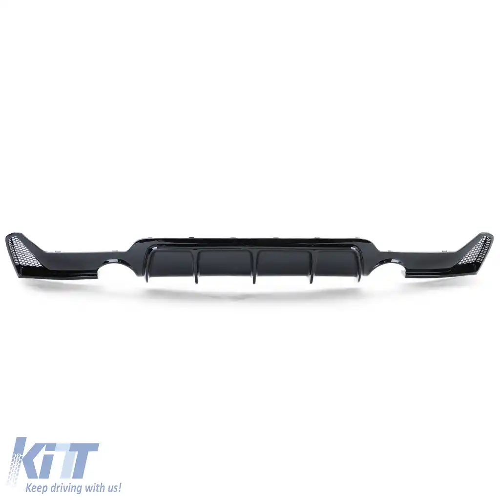 Difuzor spate lucios + țeavă de eșapament aspect 440 potrivit pentru BMW F32 F33 F36 425 428 430-image-6278293