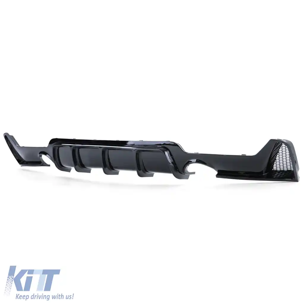 Difuzor spate lucios + țeavă de eșapament aspect 440 potrivit pentru BMW F32 F33 F36 425 428 430-image-6278294