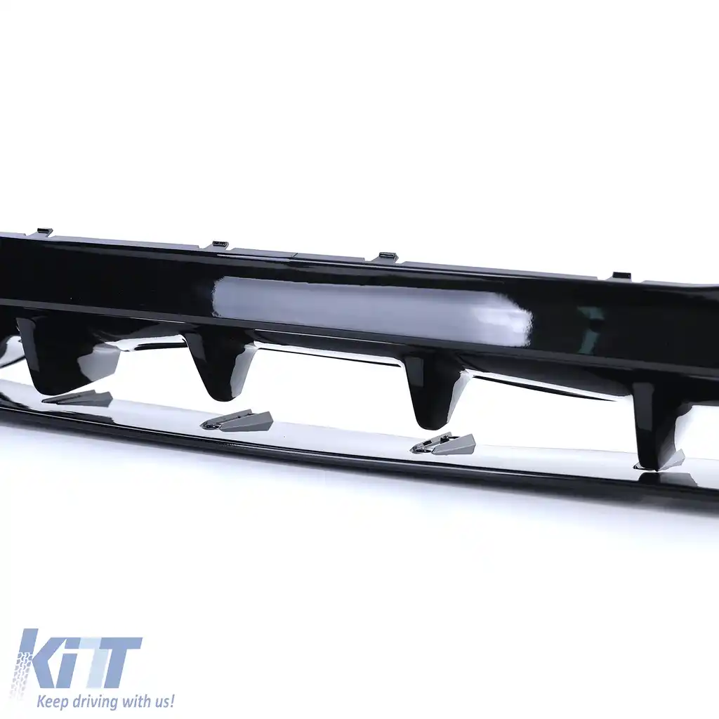 Difuzor spate lucios negru + țevi de eșapament duble negre, potrivit pentru Mercedes CLA C118 X118-image-6203147